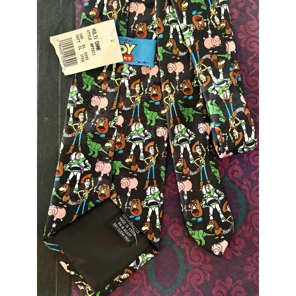 Vintage 1995 Disney Toy Story Tie NWT NOS Pixar Necktie Woody Buzz Slink Potato